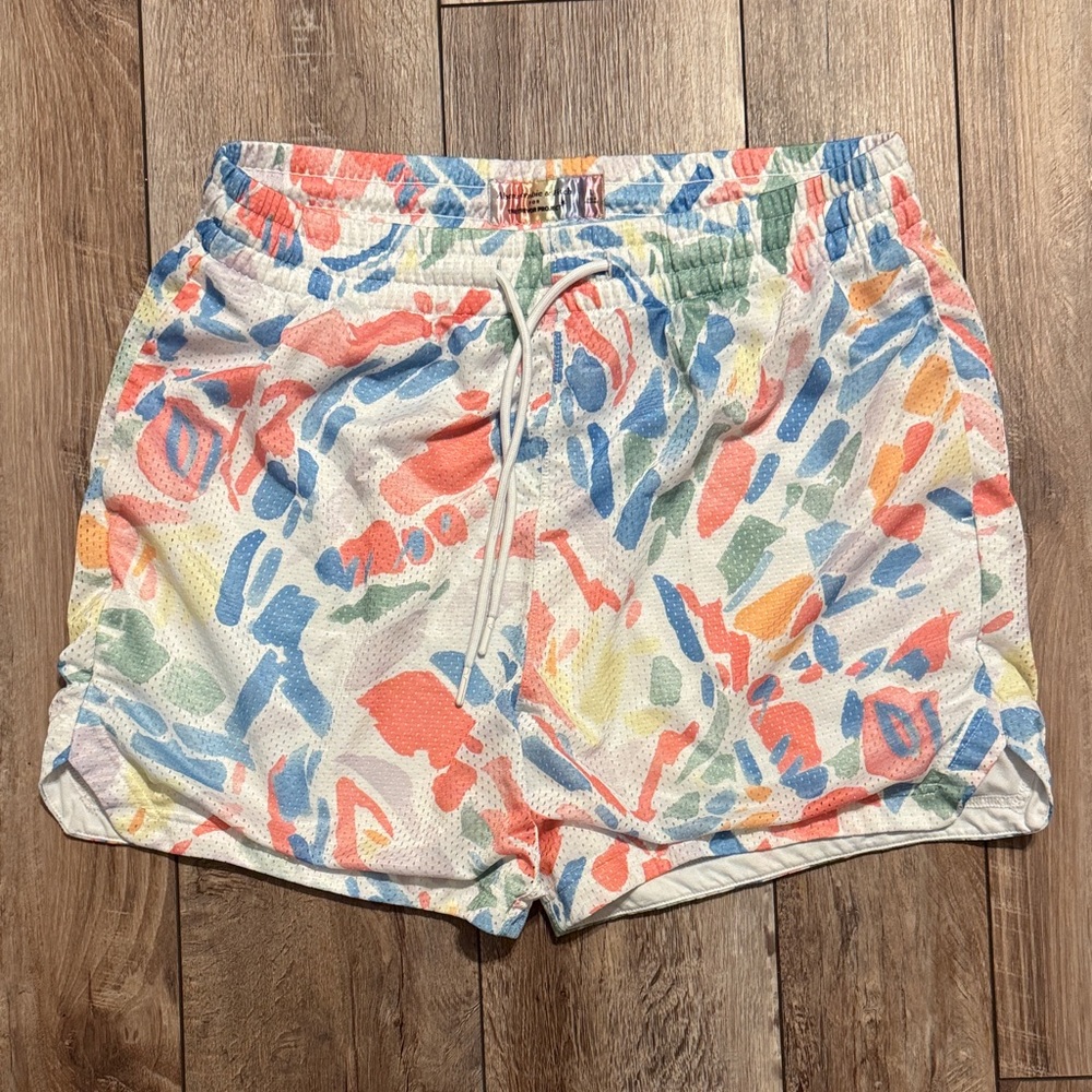 Abercrombie Colorful Abstract Men’s Athletic Shorts Size L